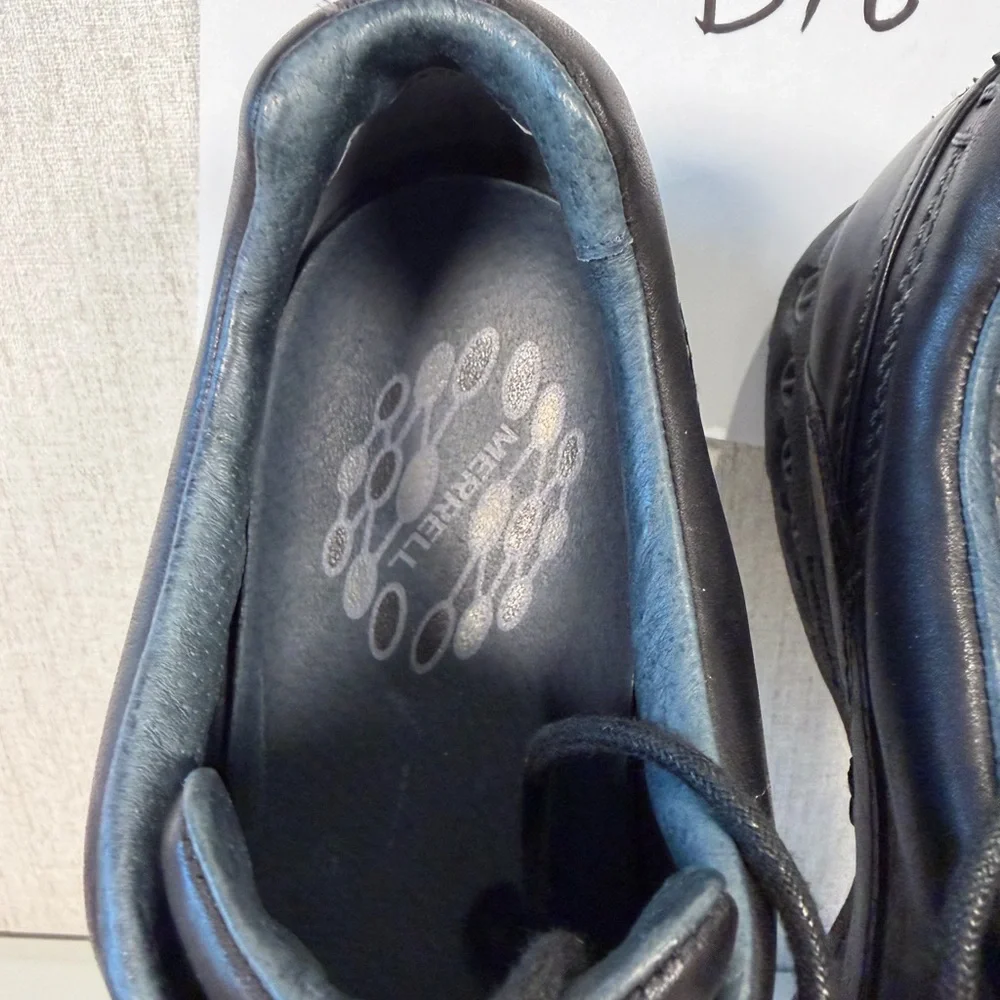 Merrell Shoes Patent‎ Pending Men Size 10.5 Leather Black Leather